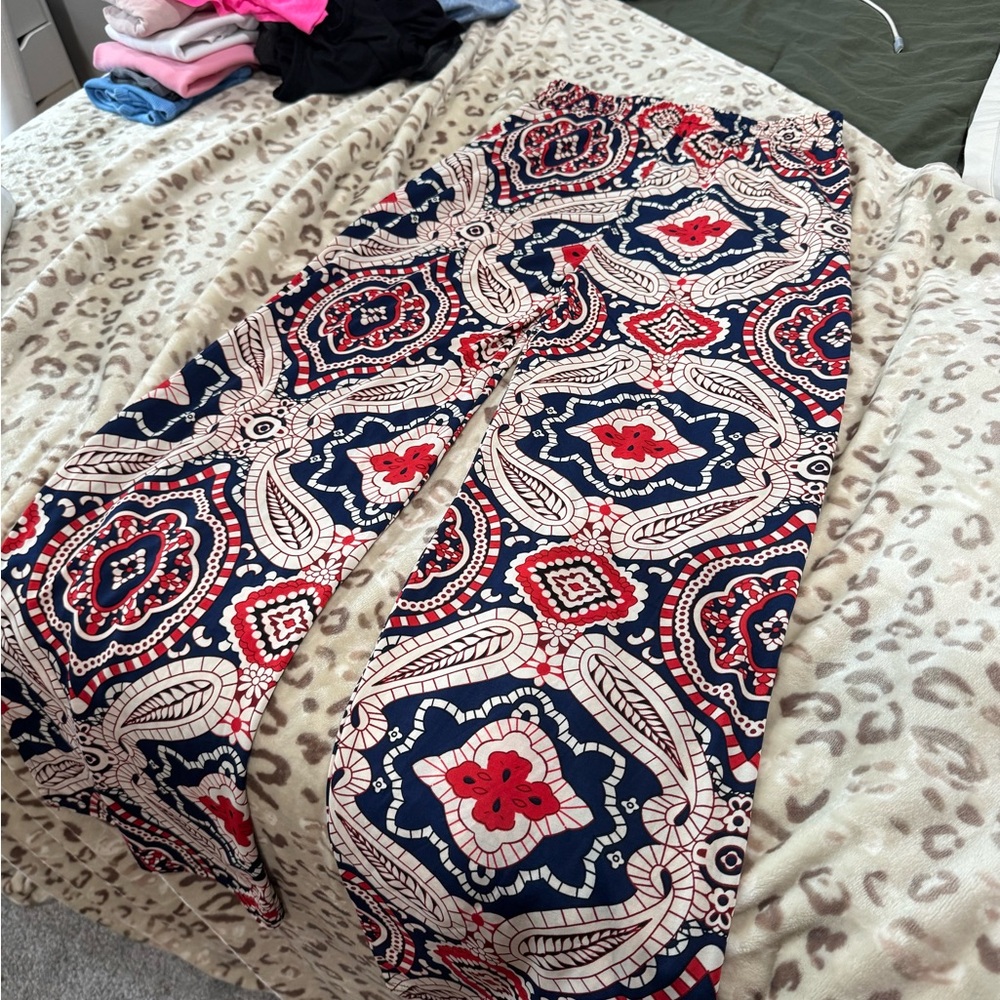 WinWin Red and Blue Patterned Trousers